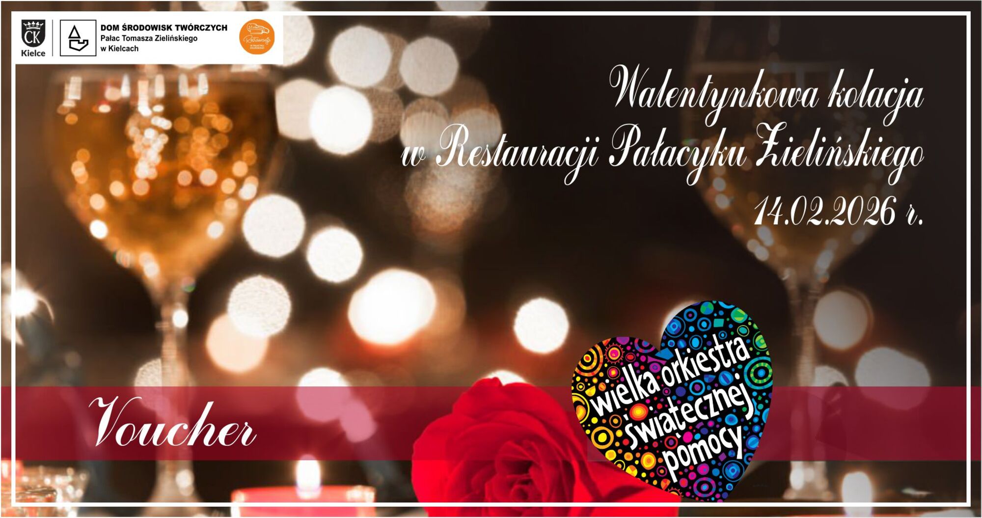 Voucher - Walentynkowa Kolacja w Pałacyku Zielińskiego