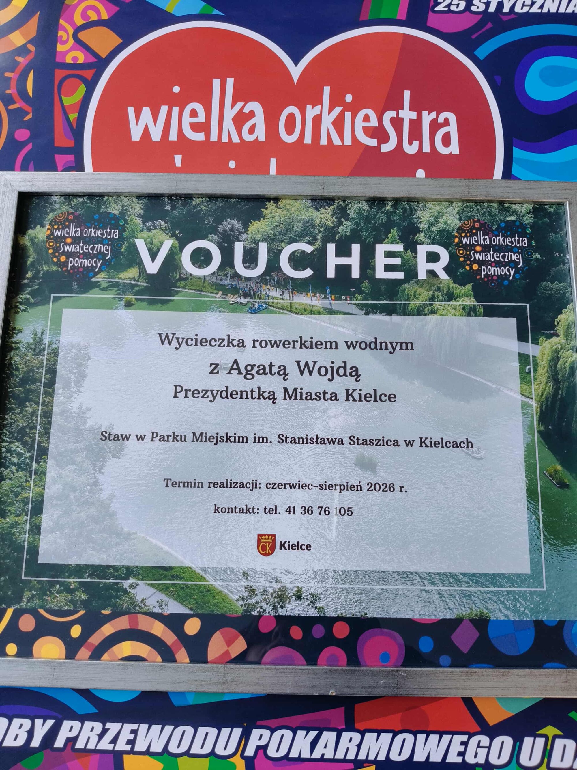 Wycieczka rowerkiem wodnym z Agatą Wojdą – Prezydentką Miasta Kielce