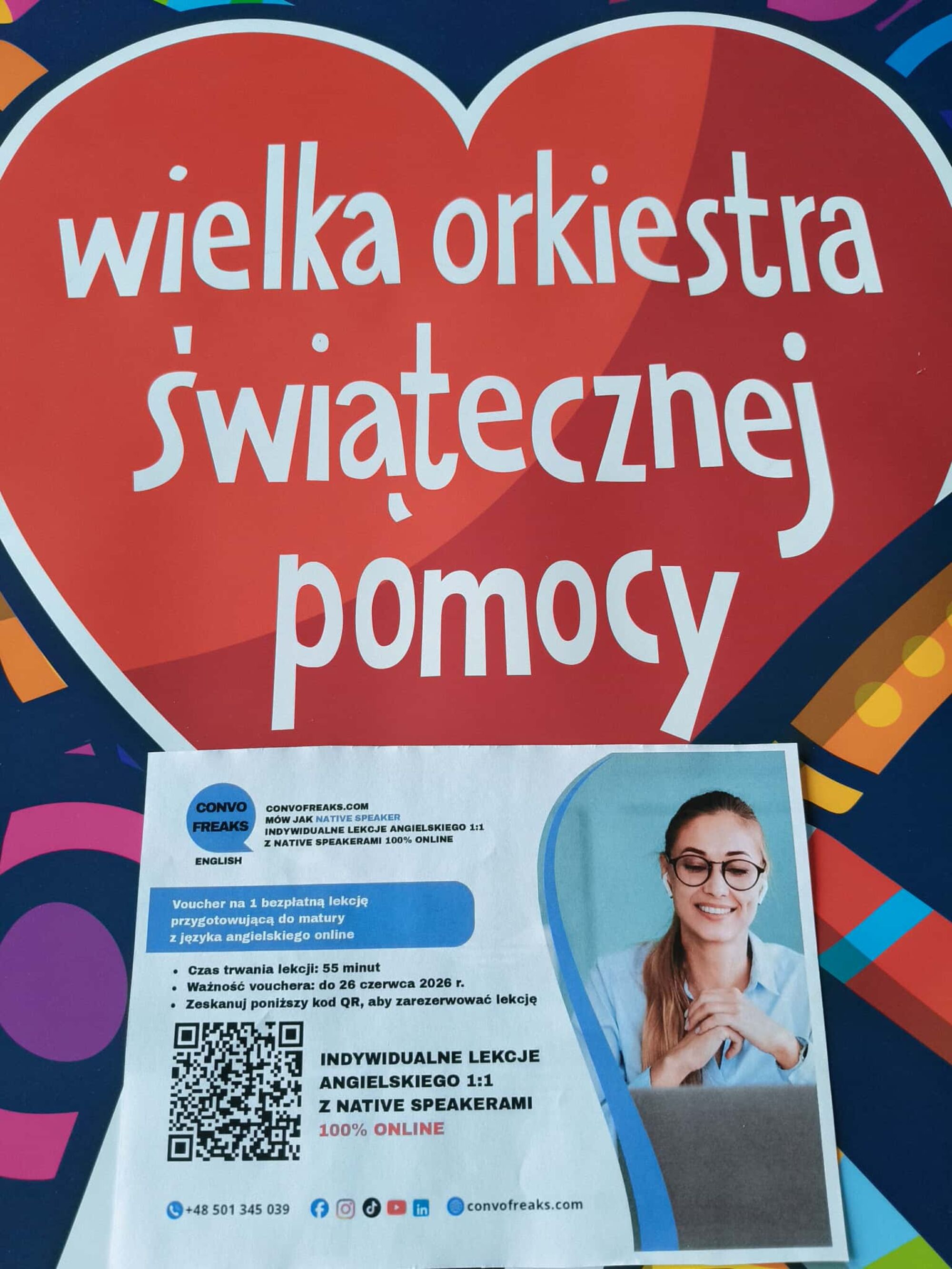 Voucher na bezpłatną lekcję online od Convo Freaks