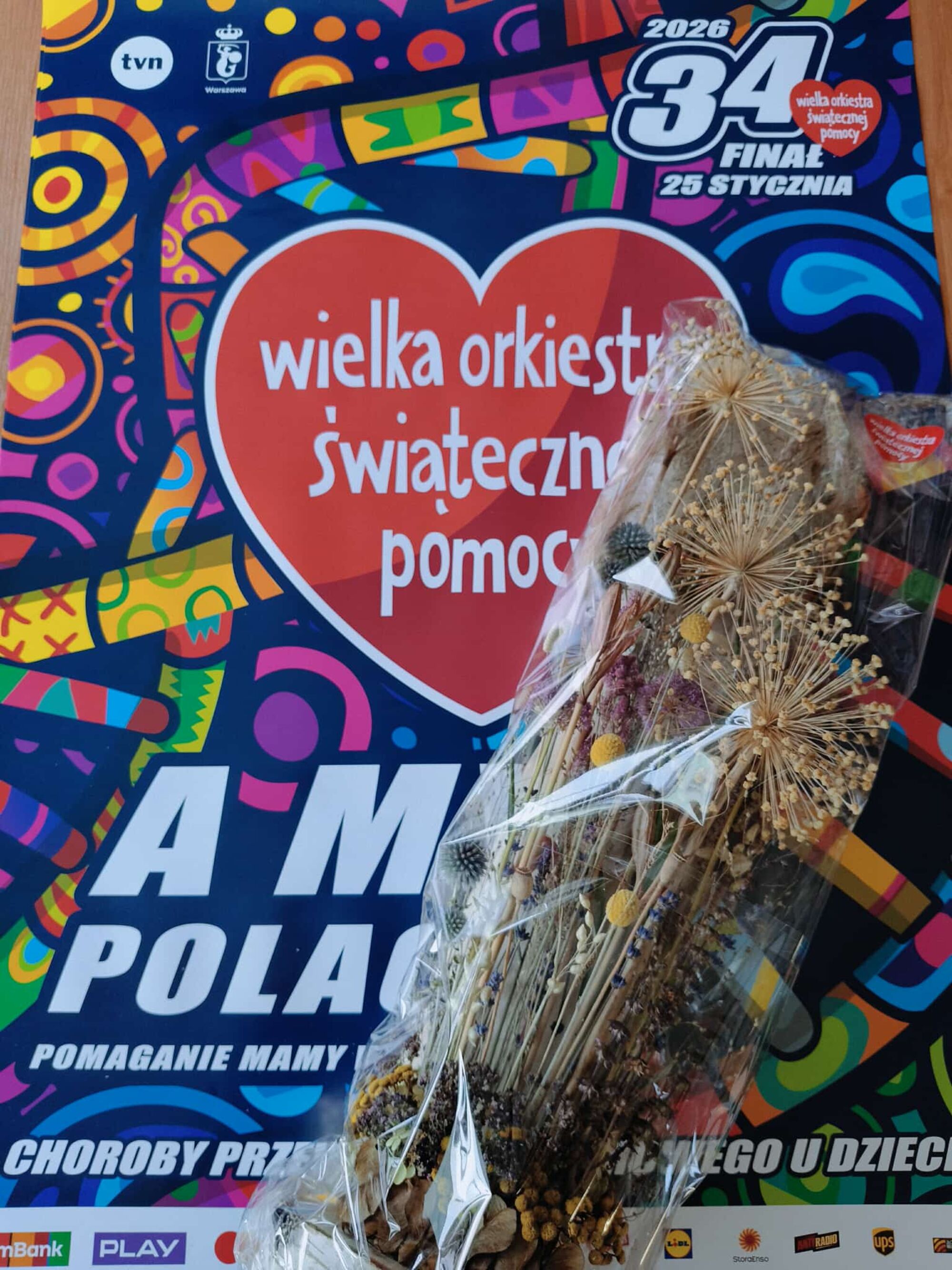 Stojąca kompozycja z suszonych roślin od Ogrodu Botanicznego w Kielcach