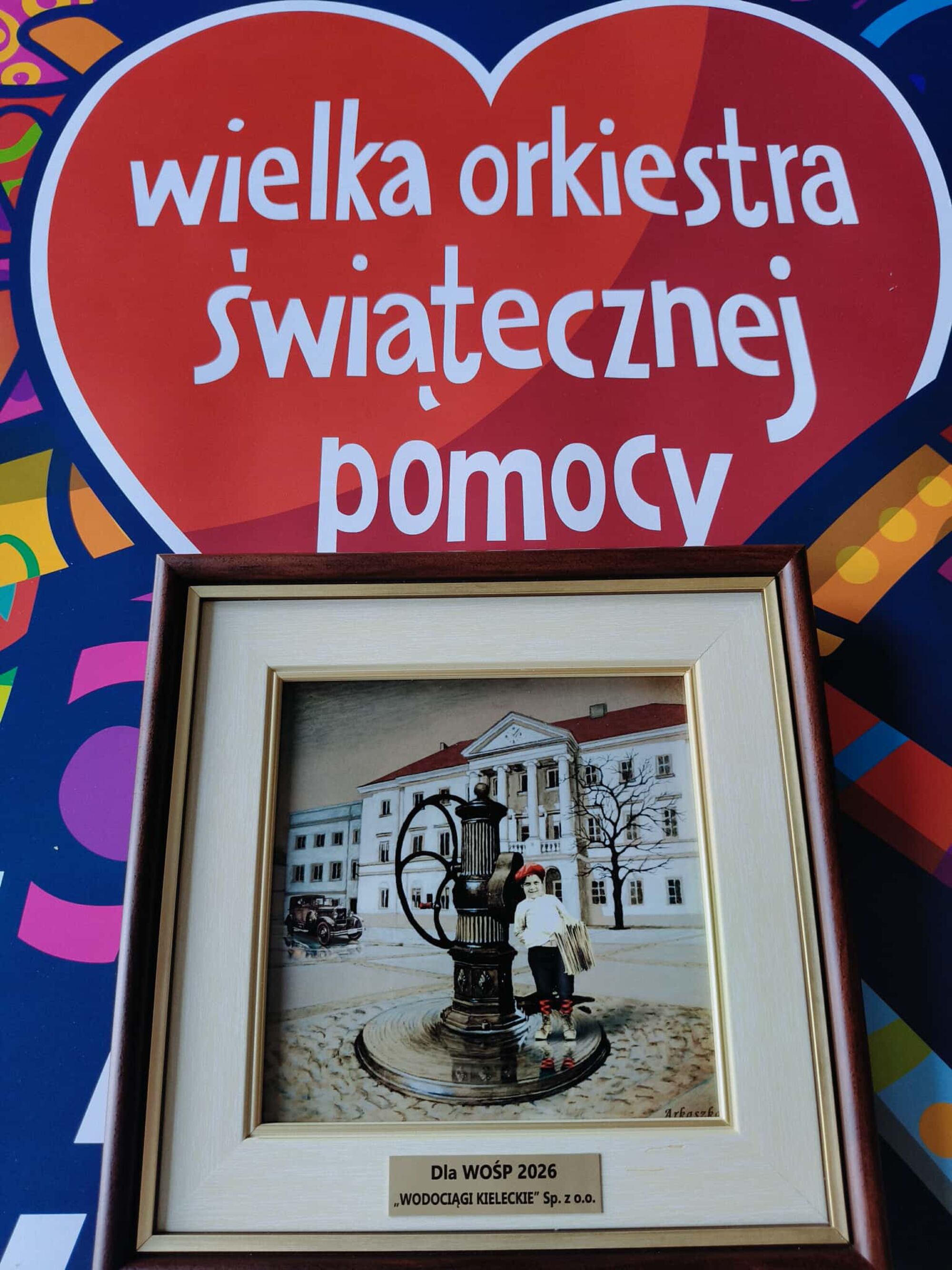 Obraz z pracowni „Arkaszka” podarowany przez Wodociągi Kieleckie