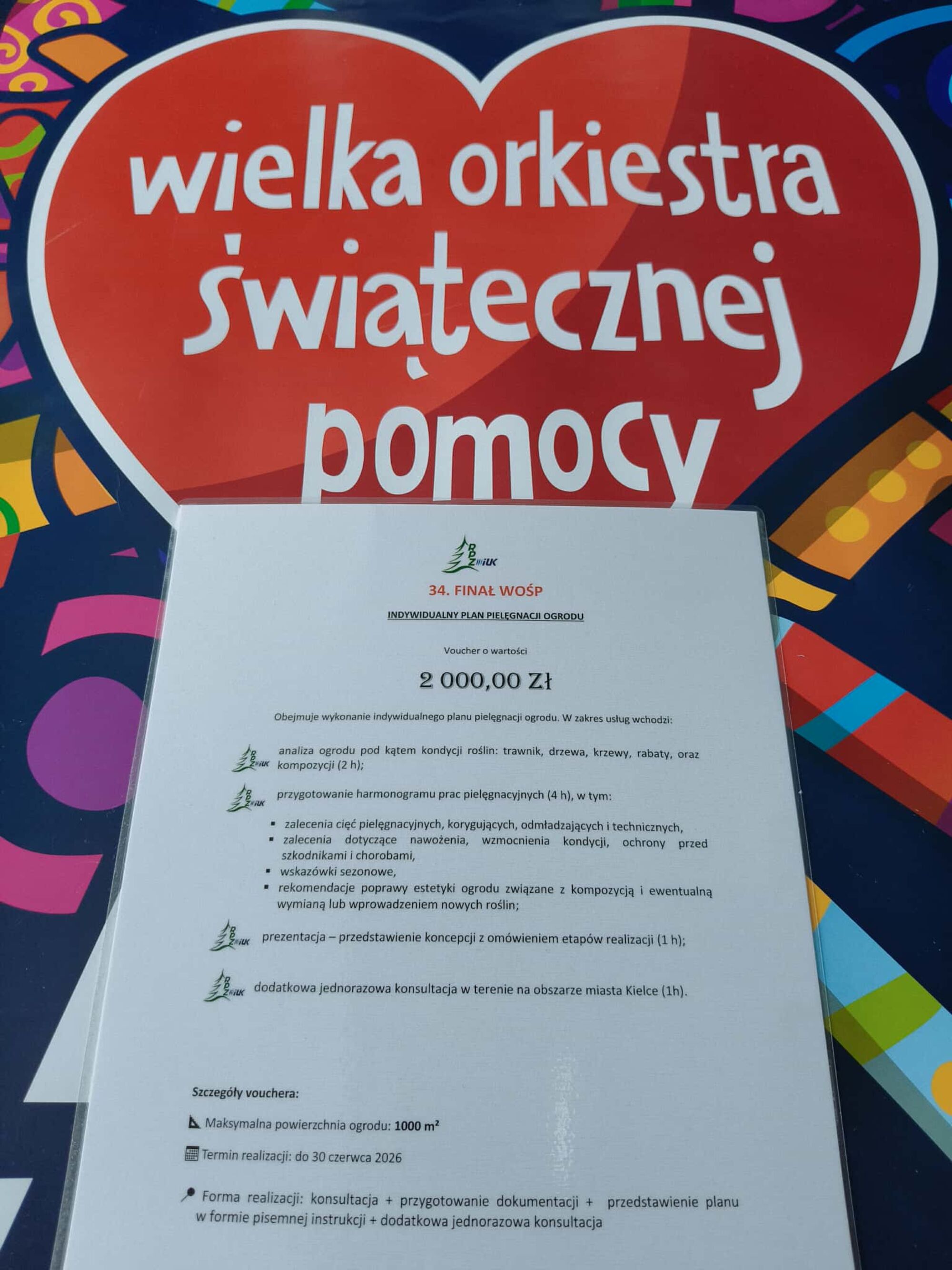 Voucher o wartości 2 000 zł na indywidualny plan pielęgnacji ogrodu od RPZiUK