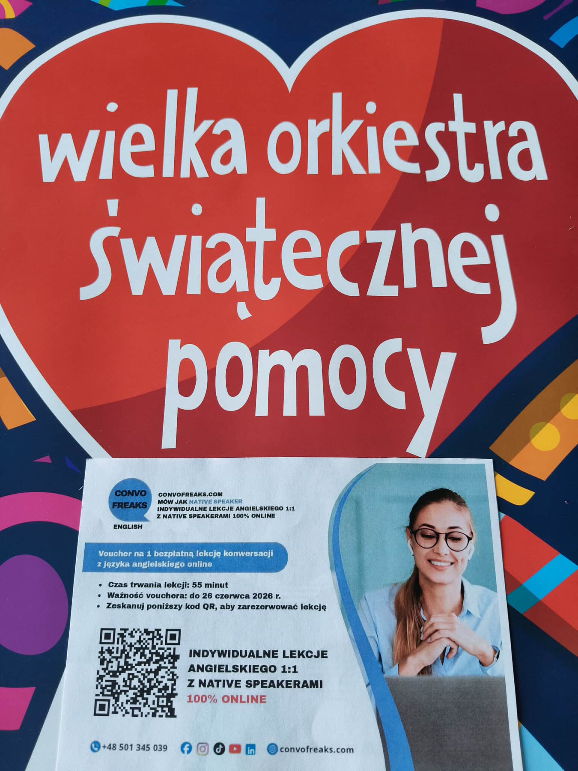 Voucher na bezpłatną lekcję konwersacji z języka angielskiego od Convo Freaks