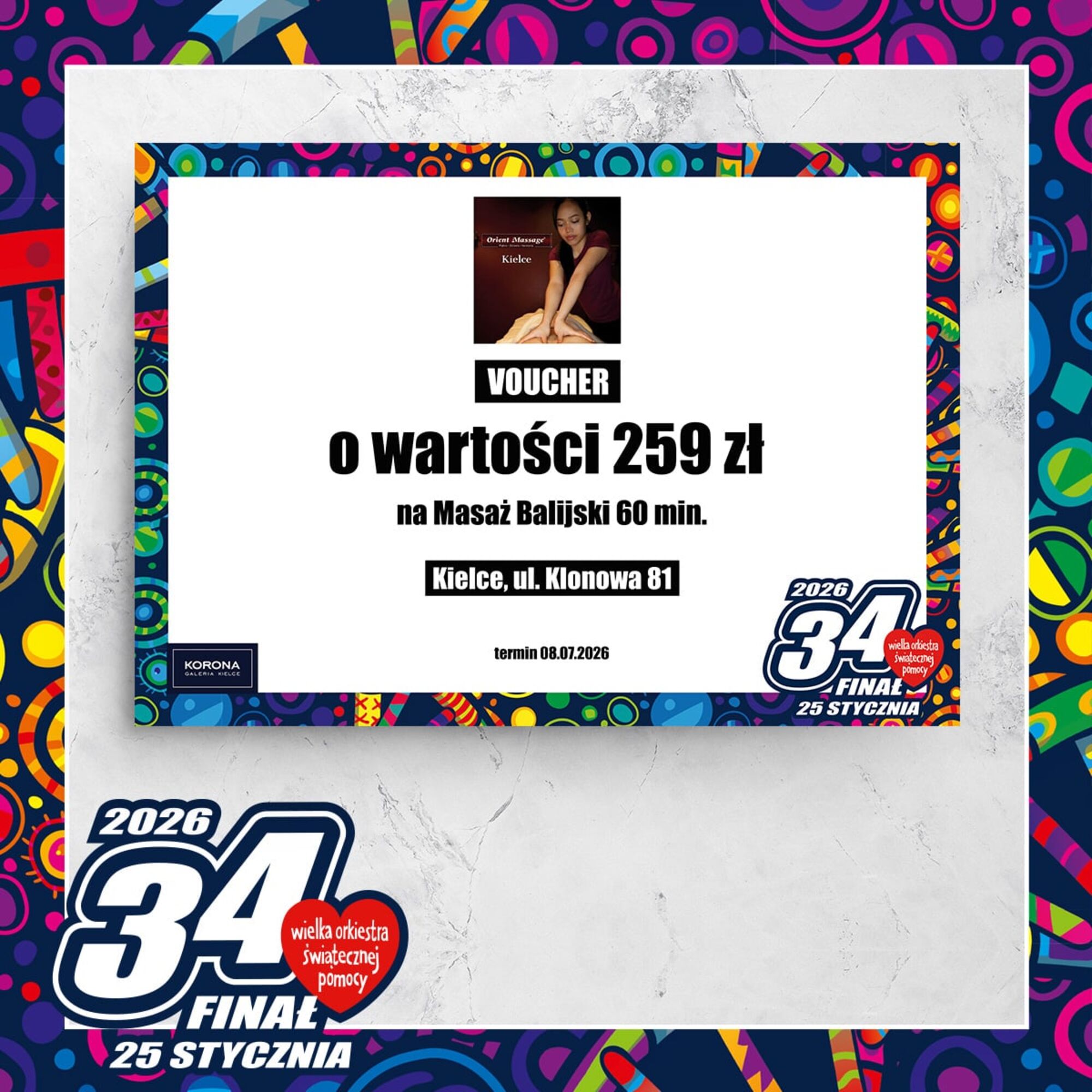 Voucher na Masaż Balijski o wartości 259 zł