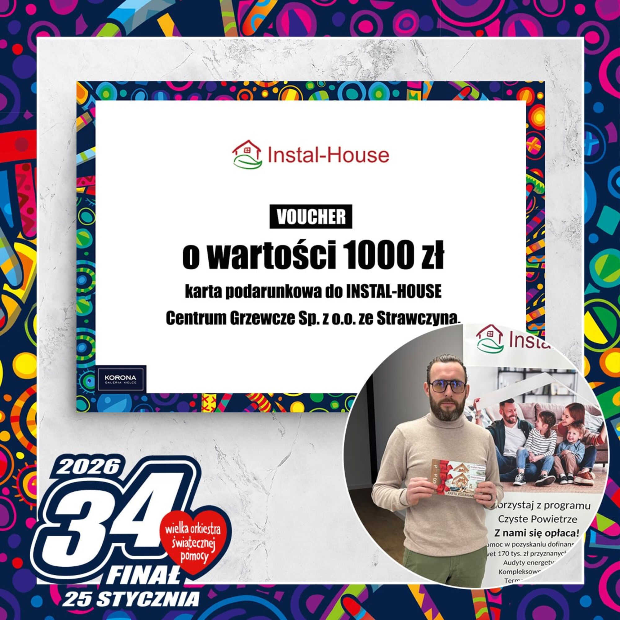 2 karty podarunkowe po 1.000 zł od Centrum Grzewczego INSTAL-HOUSE