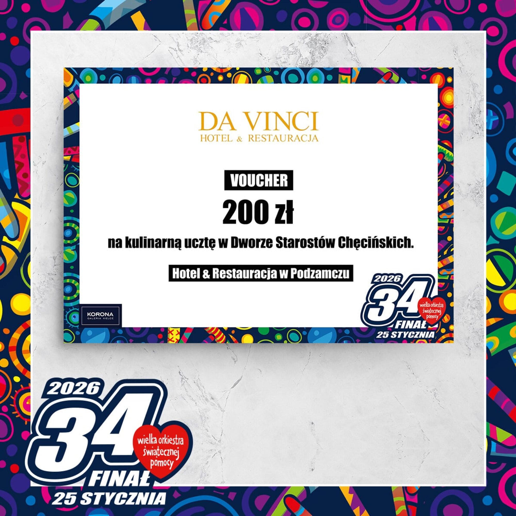 Voucher 200 zł na ucztę w Dworze Starostów Chęcińskich