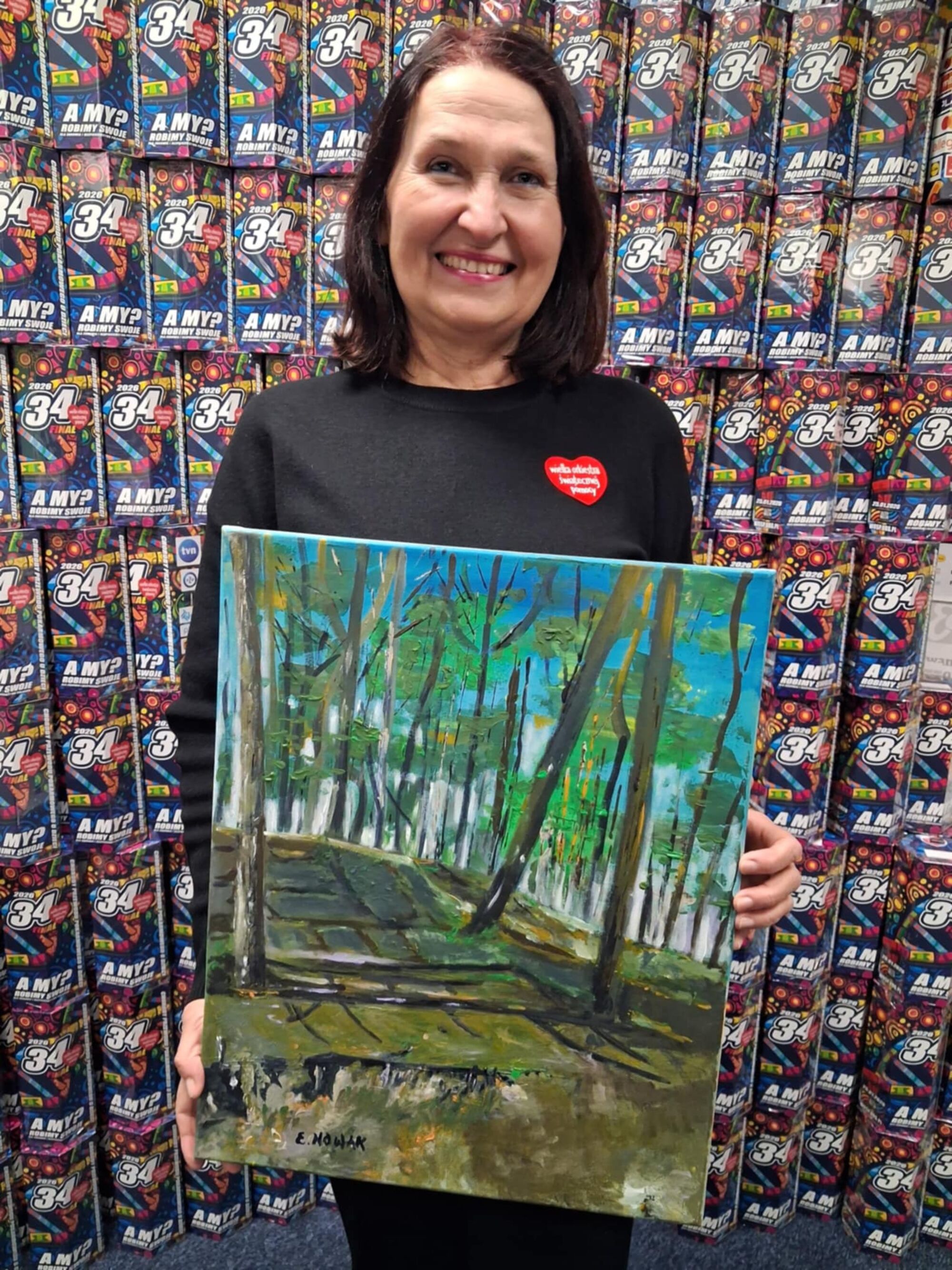 Akryl na płótnie „LAS” Elżbiety Nowak 