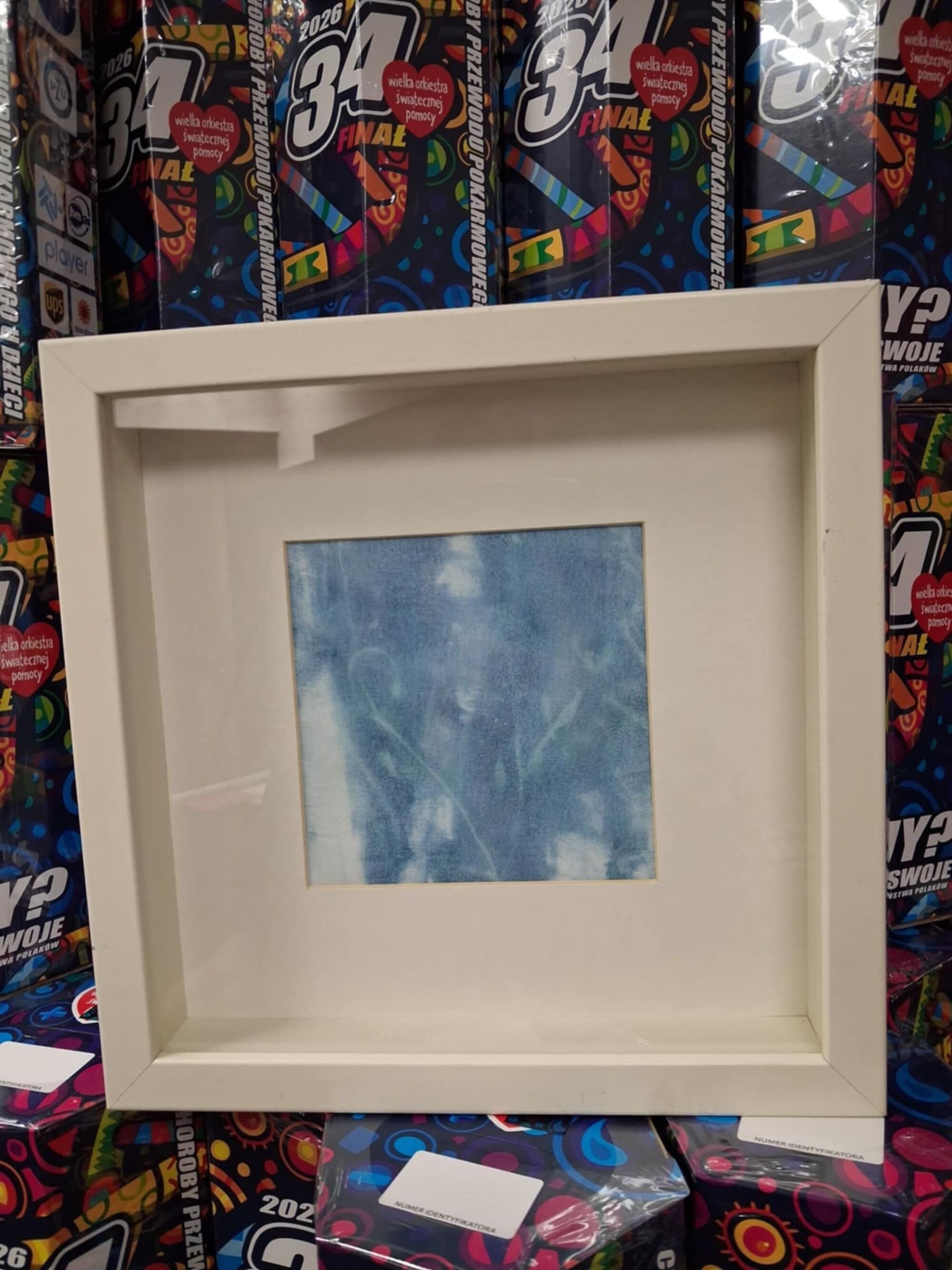 Ogrody pamięci 2025” - cyjanotypia na jedwabiu naturalnym  12 x 12 cm – Monika Cybulska